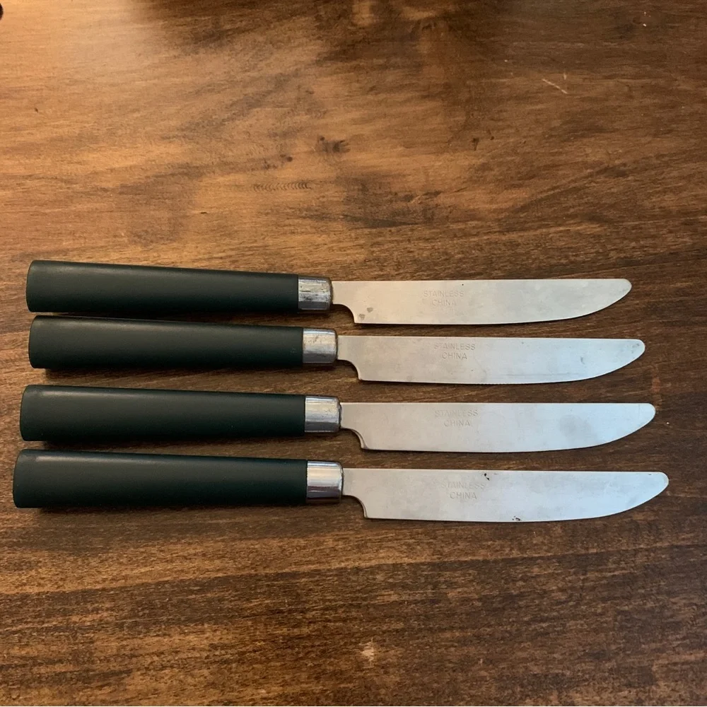 4/$15 four green dinner knives